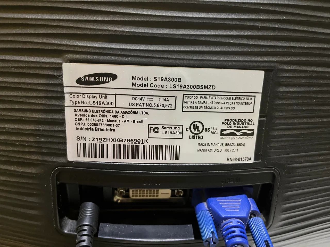 Monitor Samsung SA 300 18,5 polegadas  - Foto 3