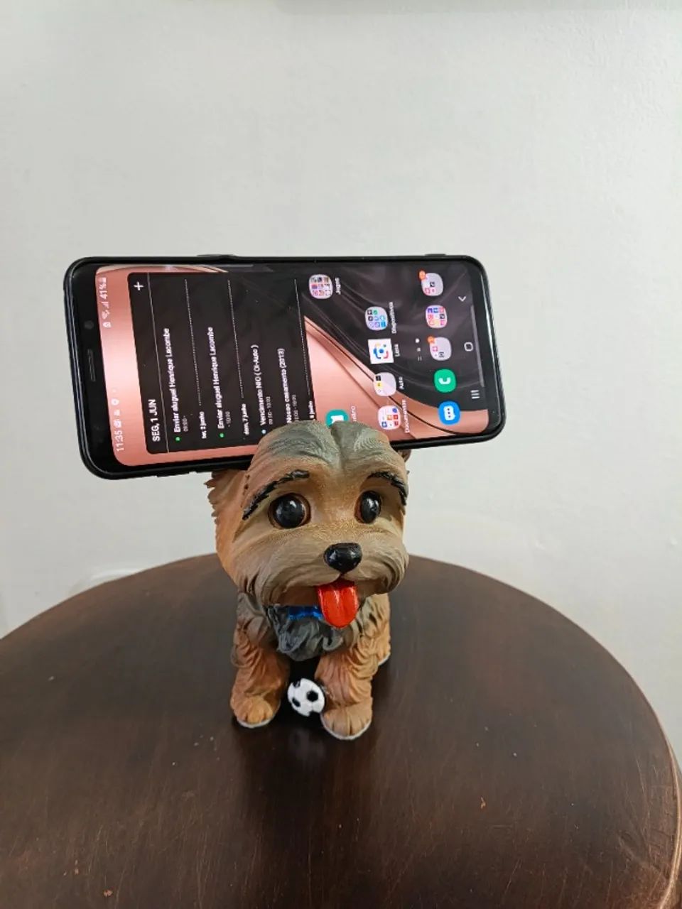 Suporte para Celular Yorkshire - Impresso em 3D e Pintado à Mão - Foto 3