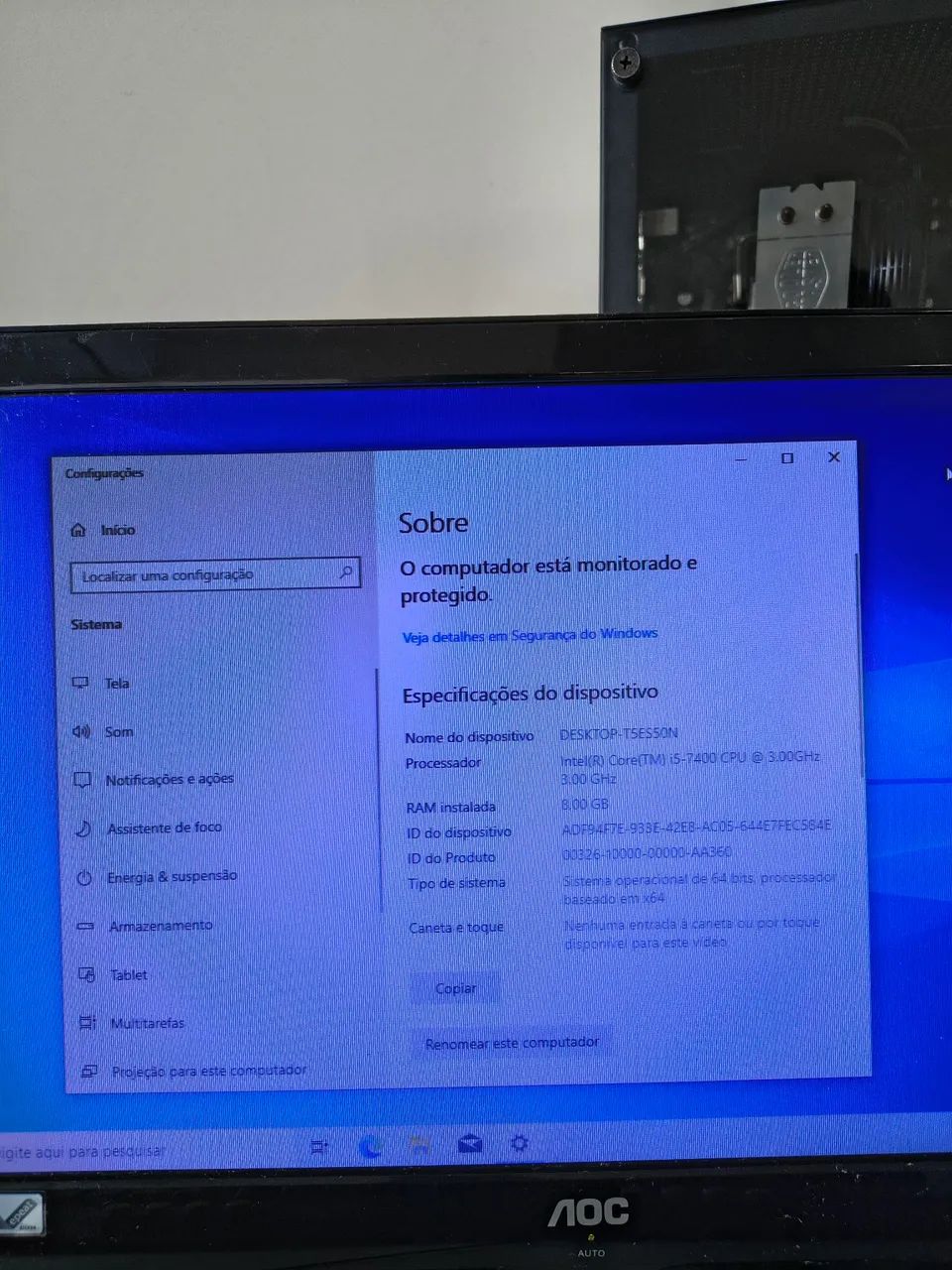 Computador completo i5 7400, Gtx 1050 Ti, 8 GB - Foto 2