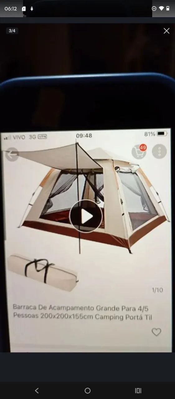 Kit completo para acampamento *
