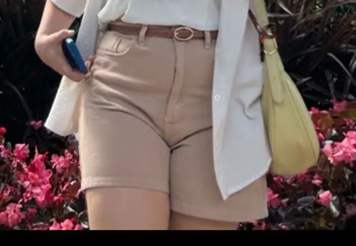 short mom jeans bege renner - Foto 3