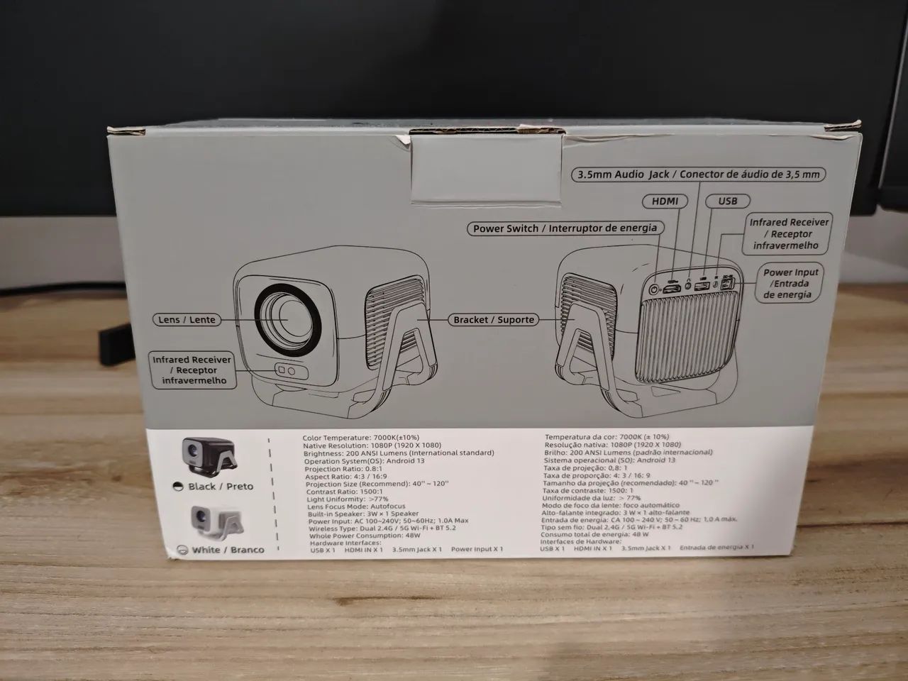 Projetor bettdow ac1066 com tripe  - Foto 3