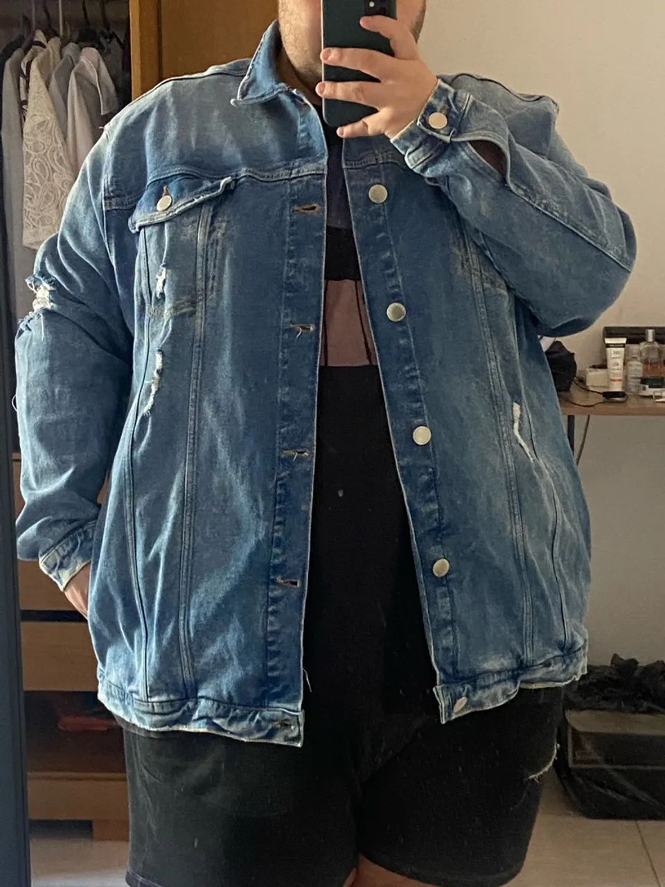 Jaqueta Jeans Oversize/Plus Size - Foto 3