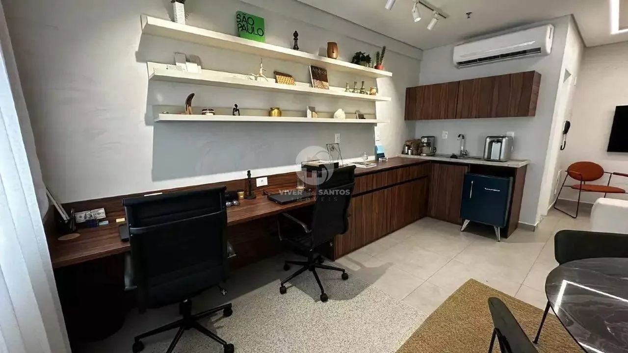 Sala comercial mobiliada com 43 m² e vaga na Vila Mathias  Santos - Foto 3