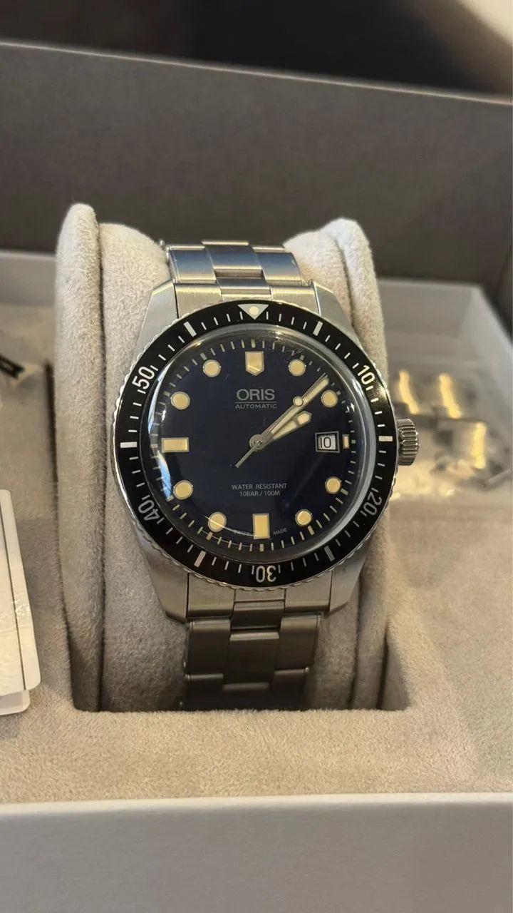 Relógio Oris modelo Divers 65 mostrador azul marinho 42 mm automático