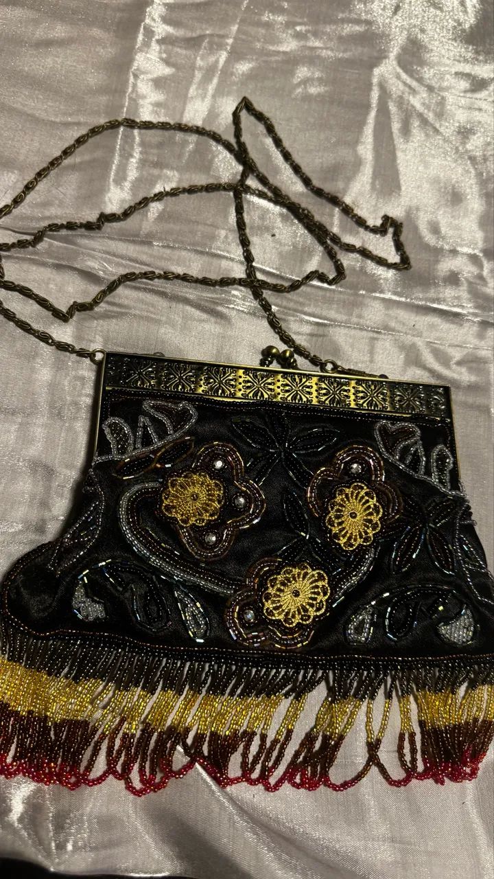 bolsa de festa vintage bordada a mao