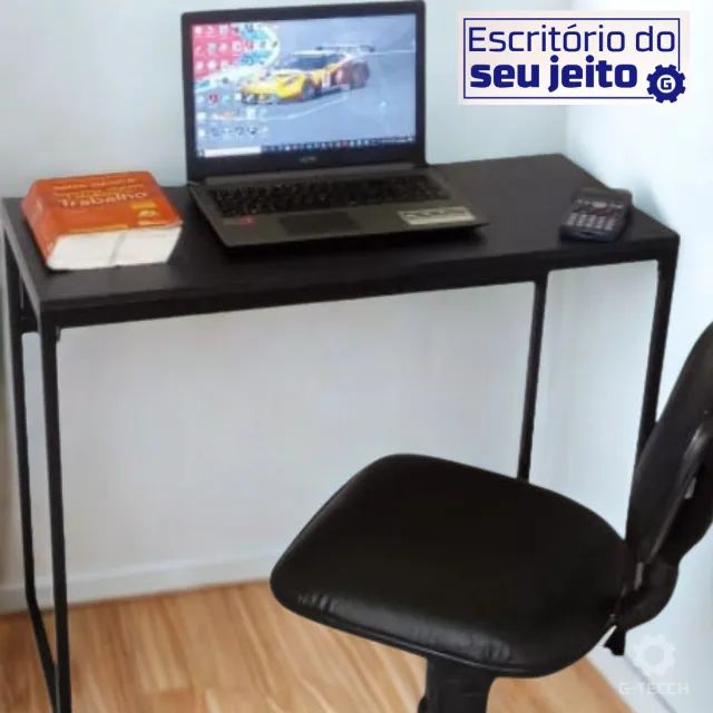 Mesa de Escritório NOVA Estilo Industrial Multiuso para Computador Notebook Estudo Office - Foto 3