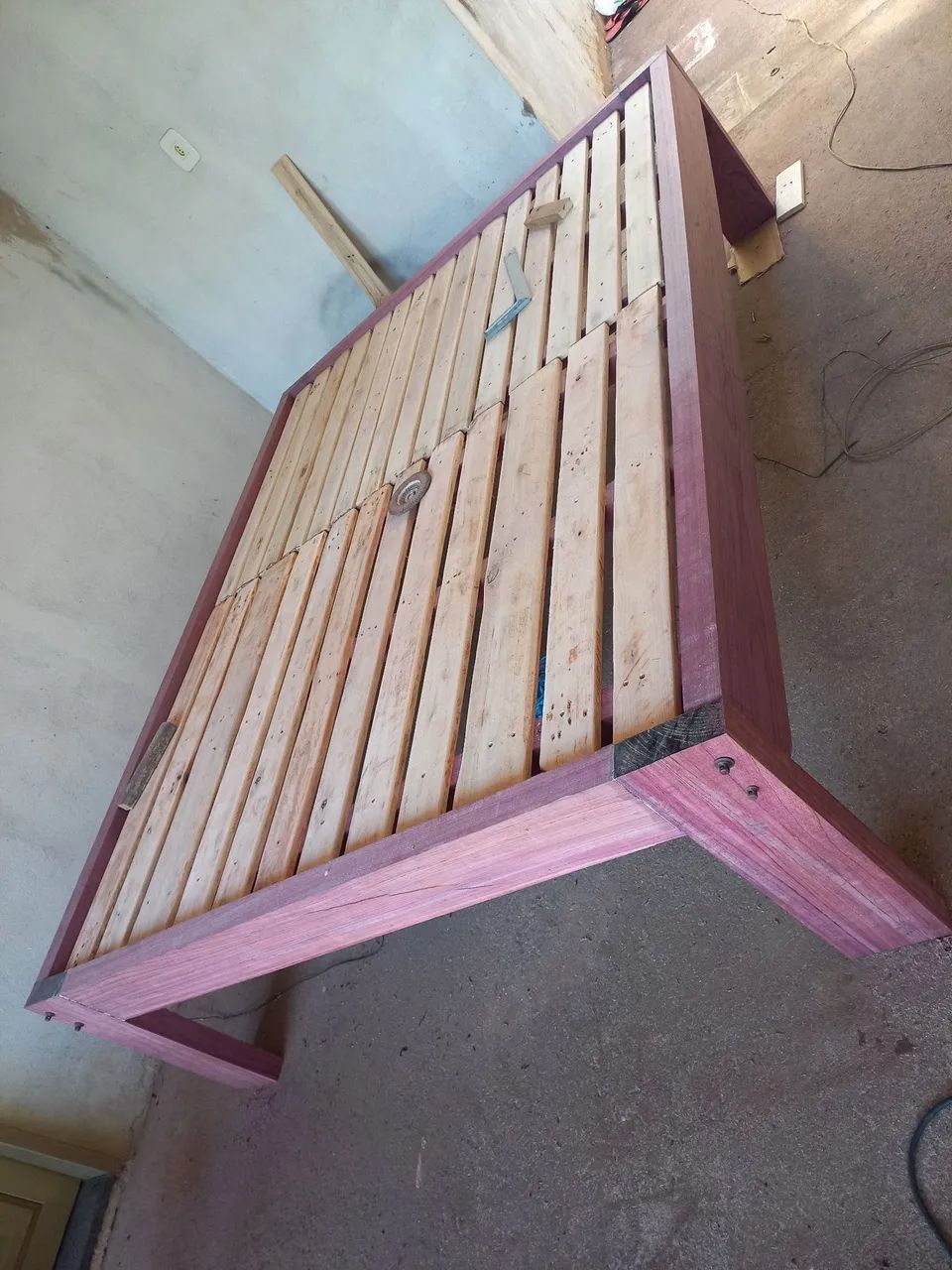 Cama de  casal de prancha de roxinho - Foto 2