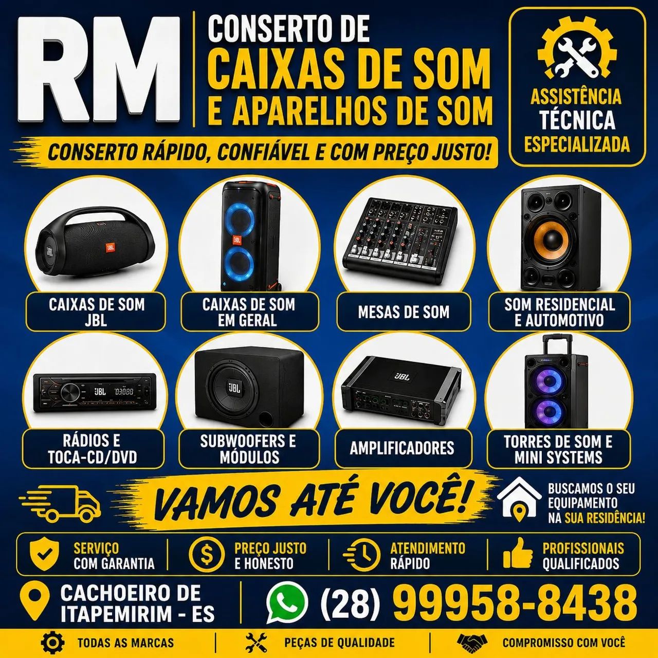 Conserto de Caixas de som.