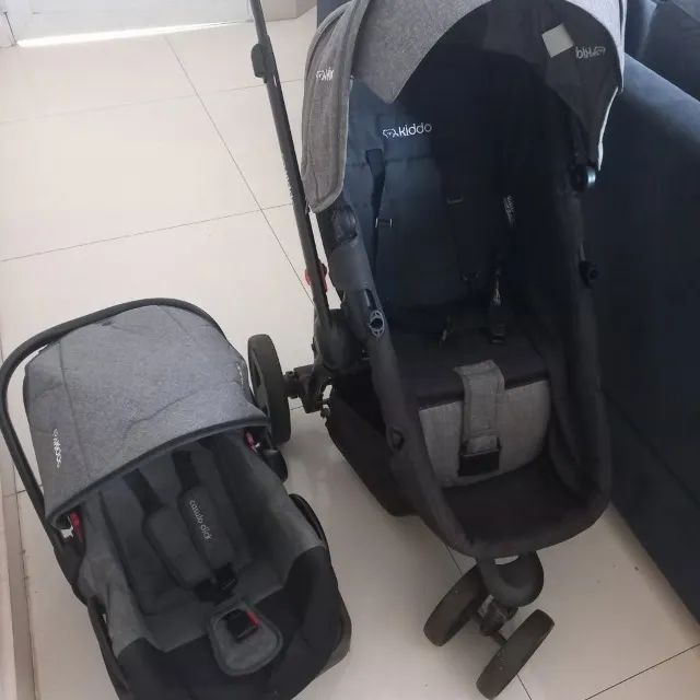Conjunto de Carrinho + bebê conforto + assento de elevação - Foto 2