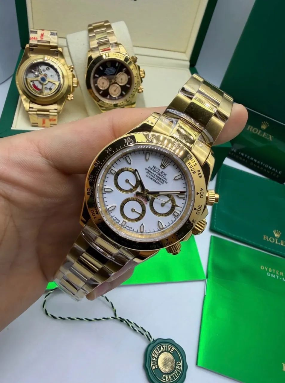 Relógio Daytona Branco Gold Automático super premium  - Foto 2