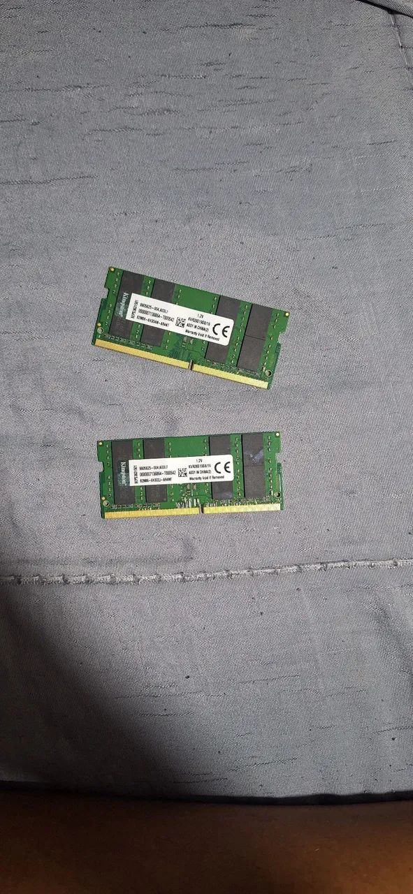 Memória ram notebook 16x2gb