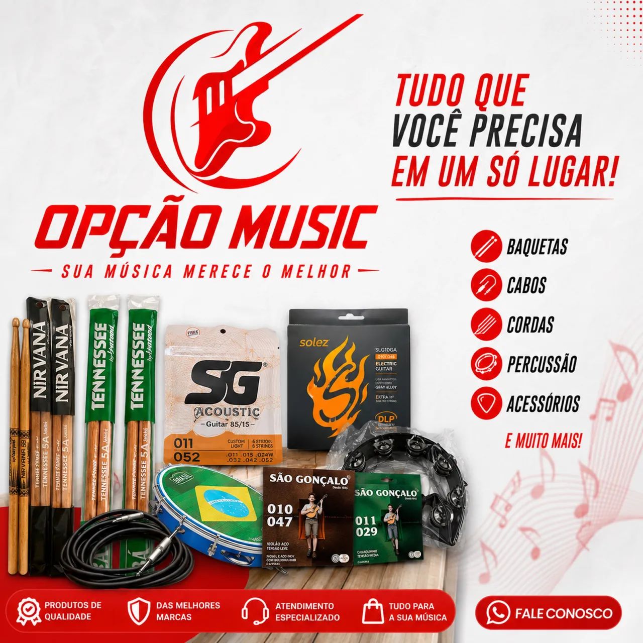 corda  de aço 010 para violão  - Foto 3