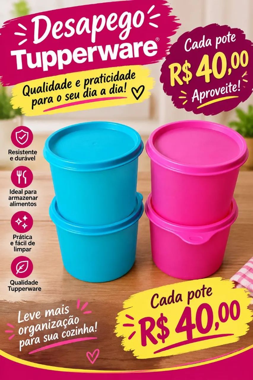 Desapegando deste potes da Tupperware  - Foto 4