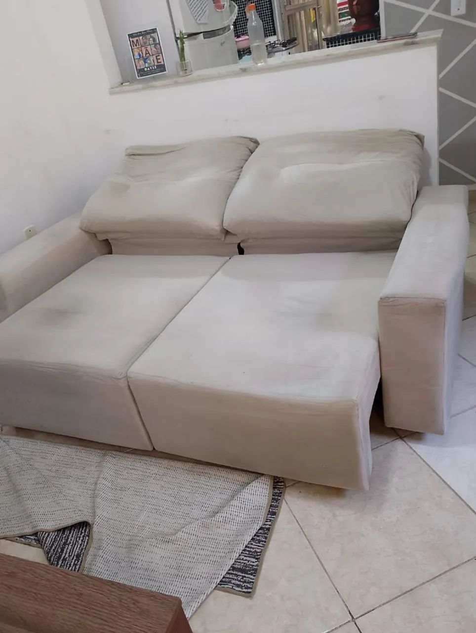 Sofá Cinza Usado Retrátil  - Foto 2