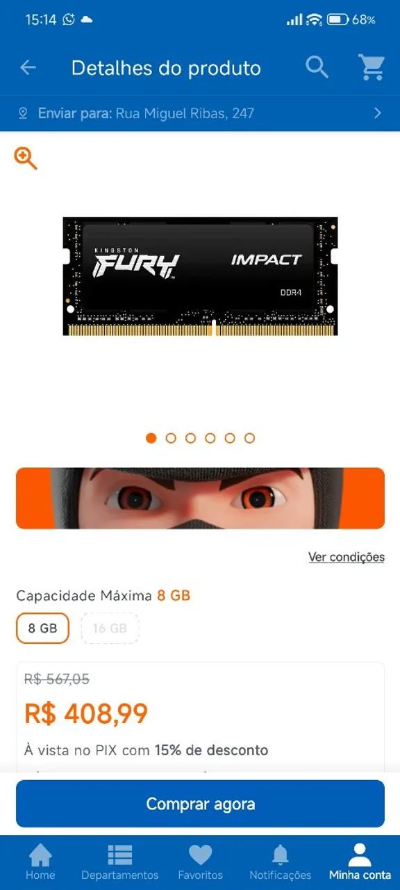 16 GB (8x2) Ram DDR4 3200MHz notebook - Foto 2