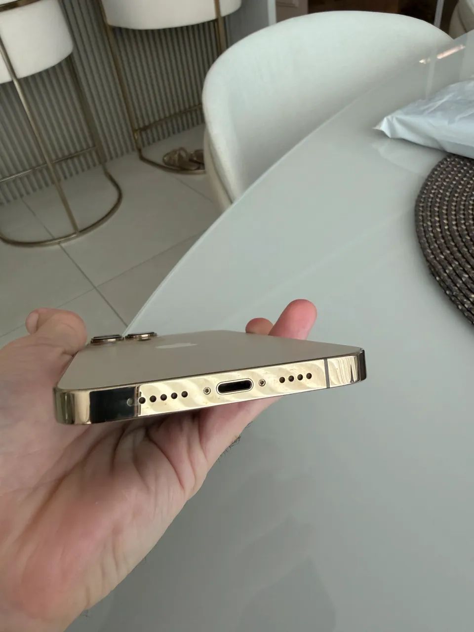 iPhone 13 Pro Max dourado (Gold) 128Gb - 78% bateria - ótimo estado  - Foto 5
