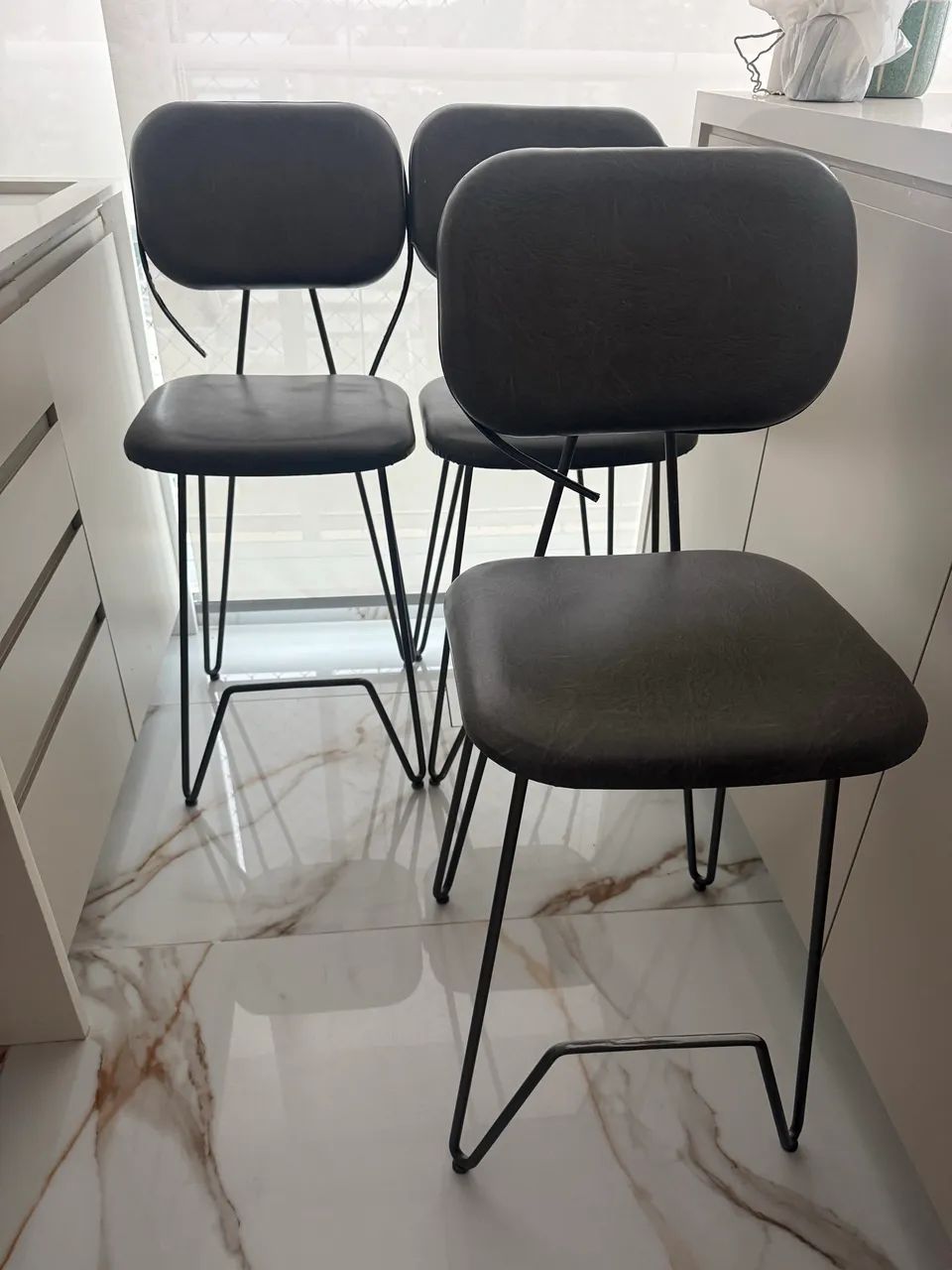 Cadeiras banquetas tecido 