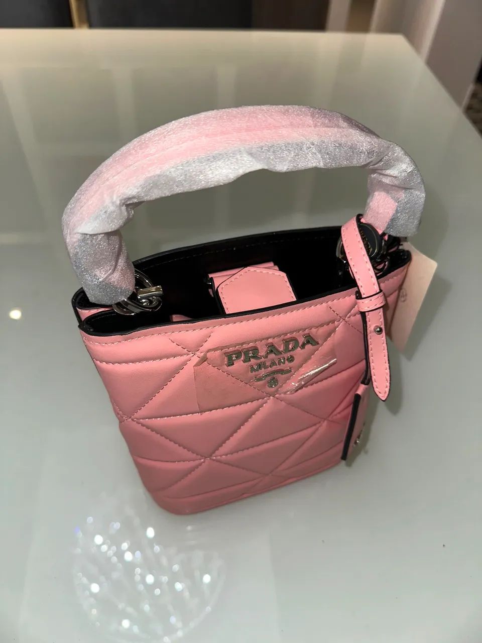 Bolsa Prada Milano Rosa