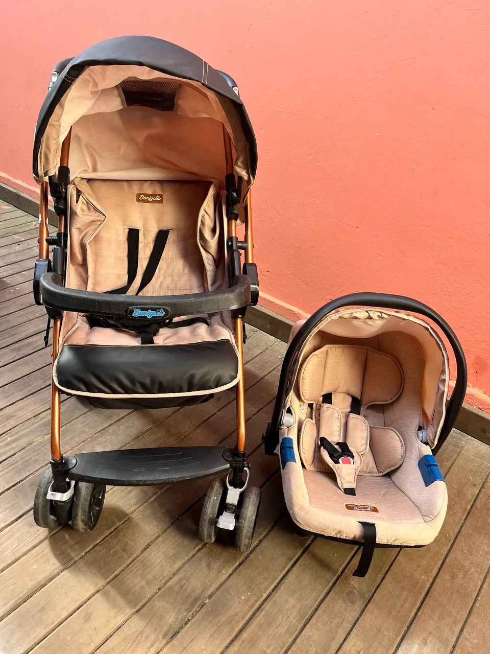 Carrinho de bebê + bebê conforto Burigotto - Foto 2