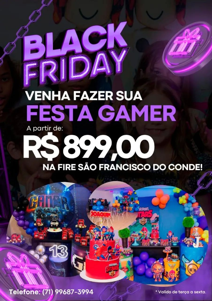 Festa aniversário Gamer na Fire