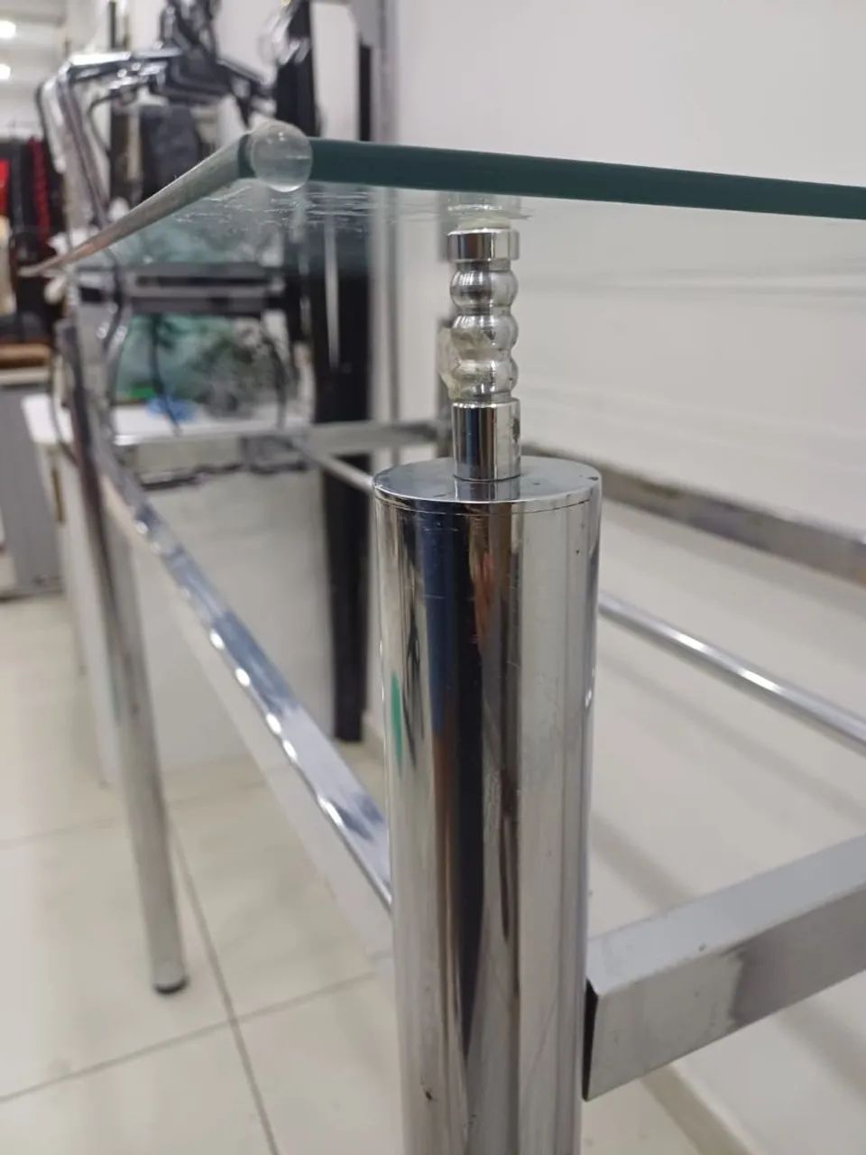 Mesa de vidro pes cromados - Foto 3