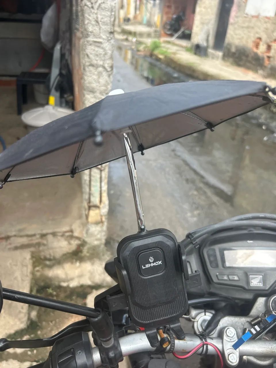 Suporte com guarda chuva