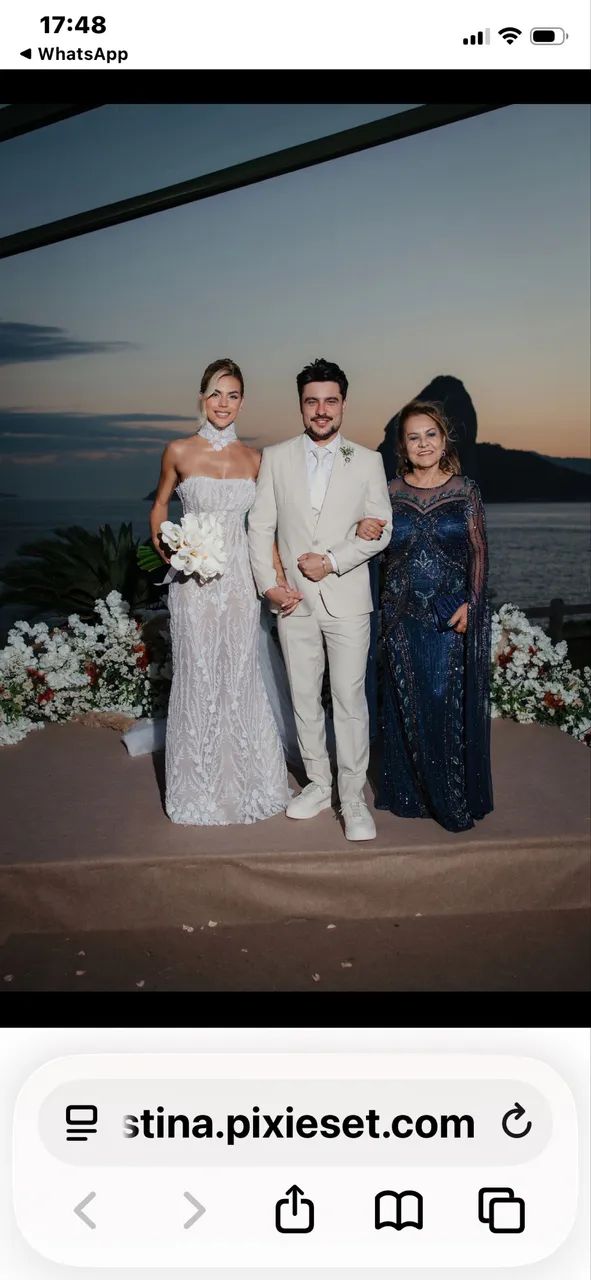 Vestido de luxo para mãe de noivos 