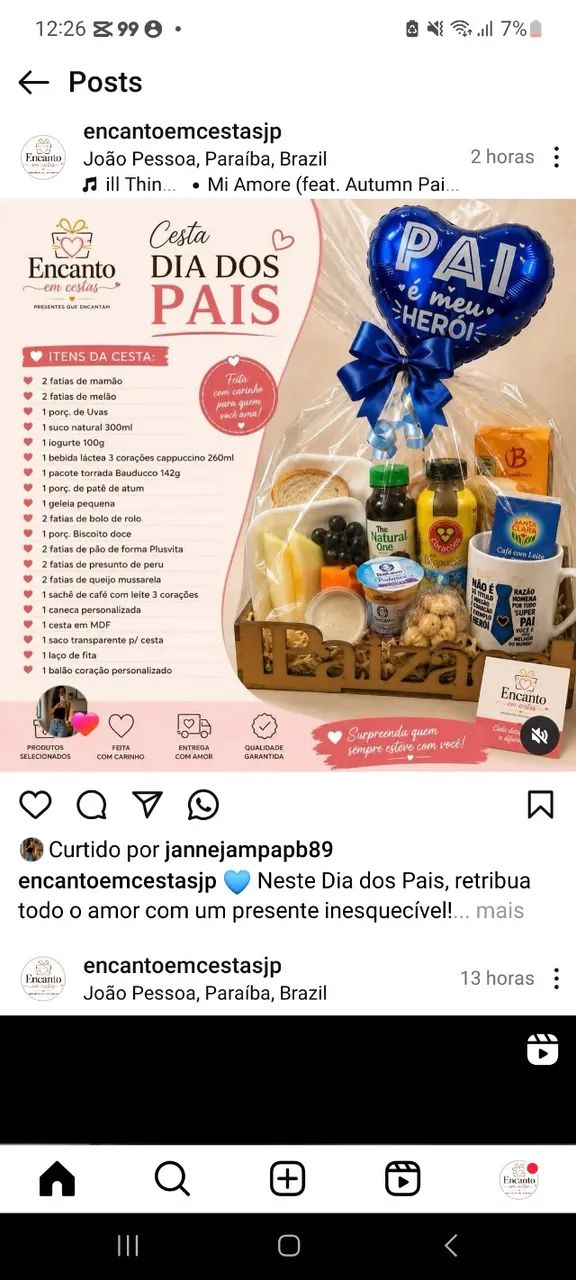 Cestas dia dos pais 