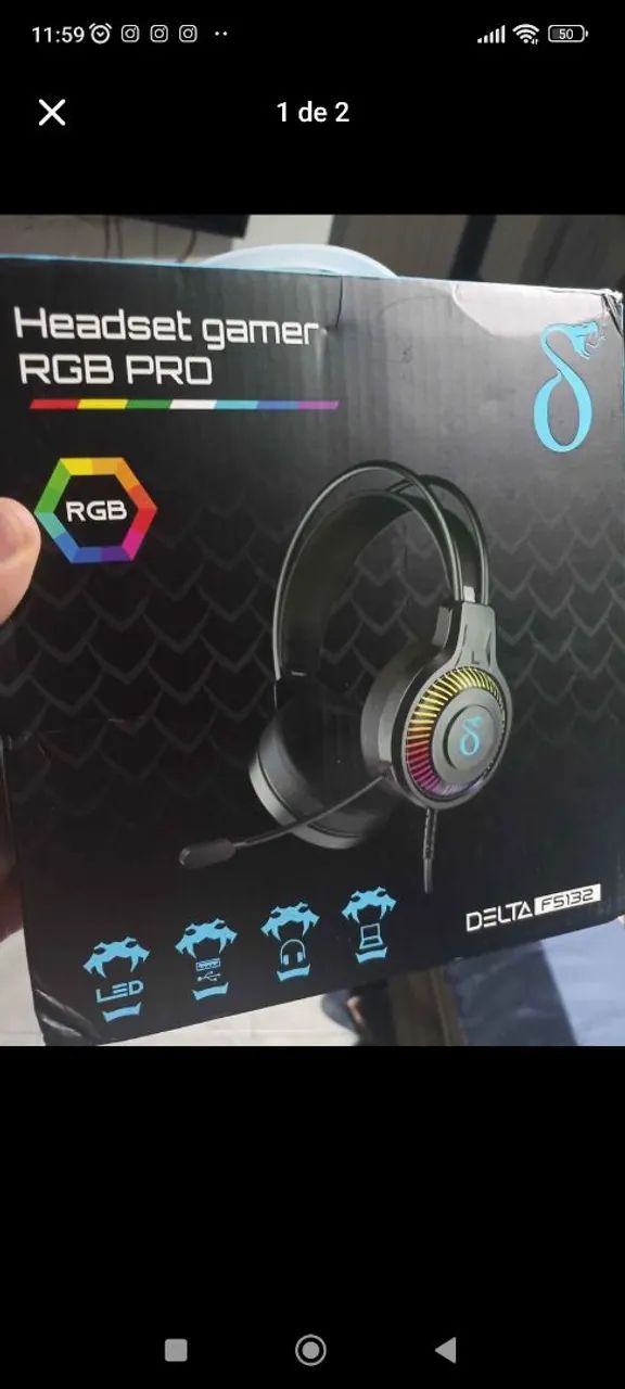 Headset RGB pro Delta F5123