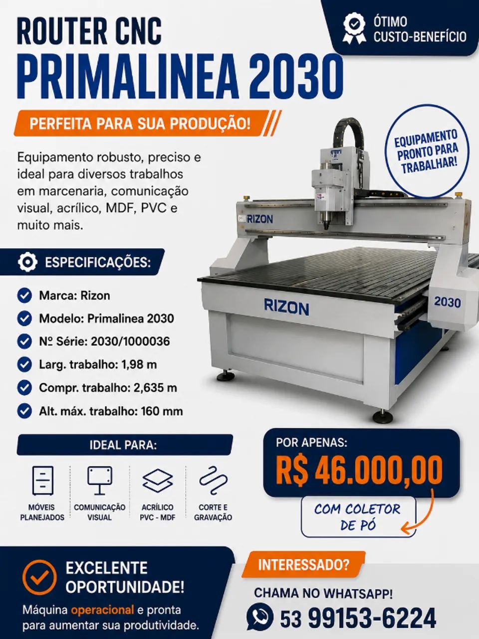 VENDO ROUTER CNC RIZON PRIMALINEA - Foto 2