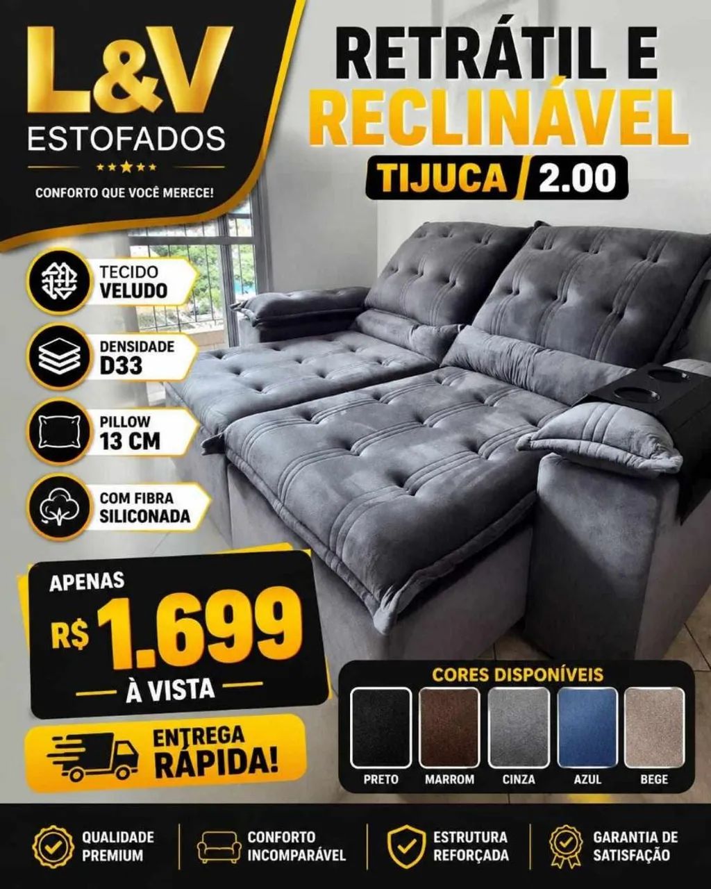 ESTOFADOS DIRETO DE FÁBRICA! Modelos a Partir De R$ 800,00! - Foto 5