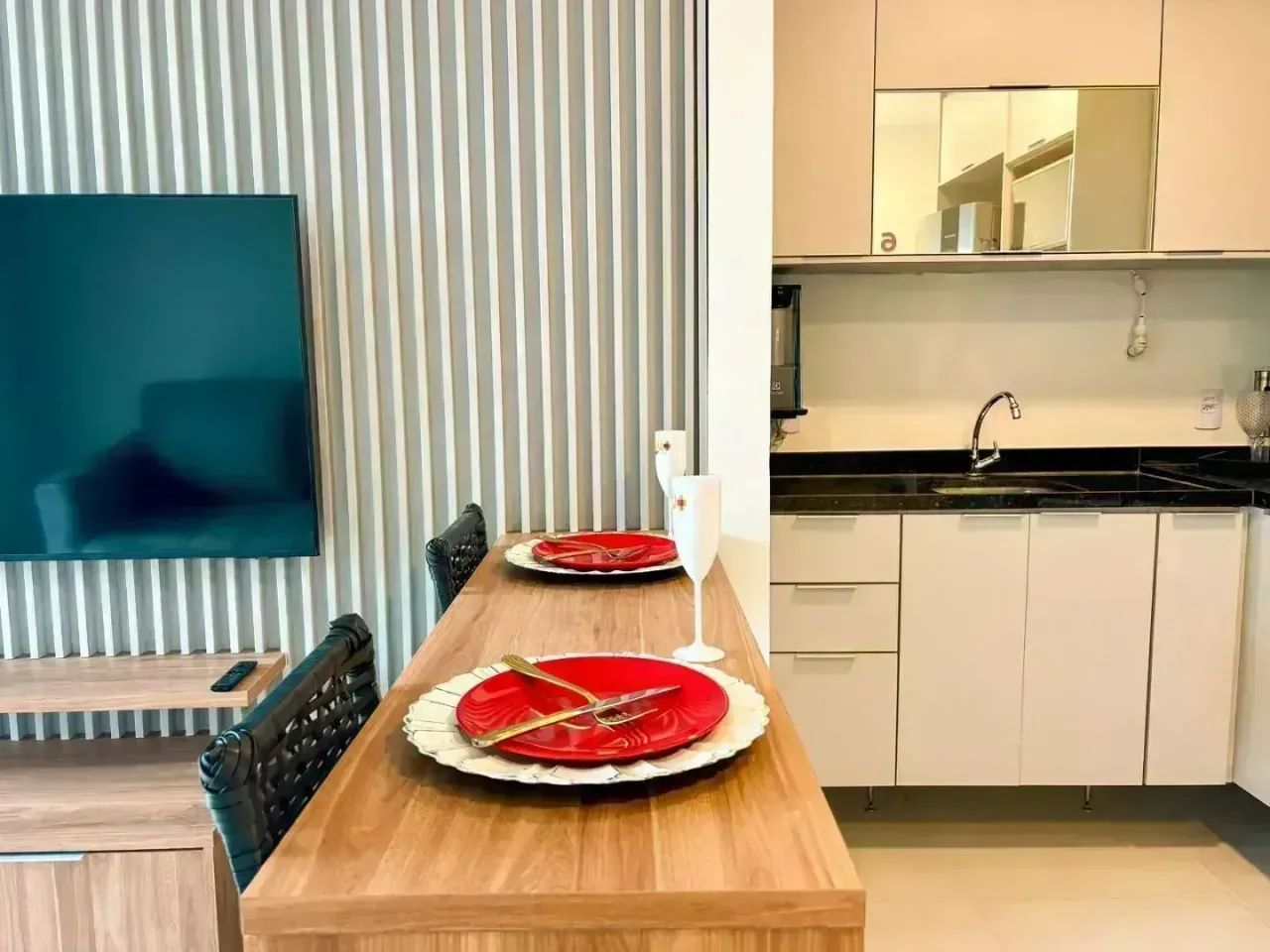 BS IMOBILIÁRIA VENDE  Ótimo studio totalmente mobiliado com muito bom gosto e qualidade - Foto 4