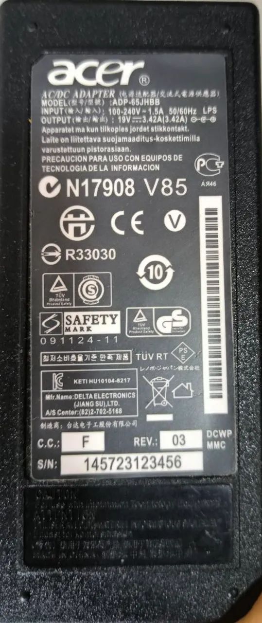 Fonte NOTEBOOK ACER ASPIRE 5 ORIGINAL NOVA. - Foto 2