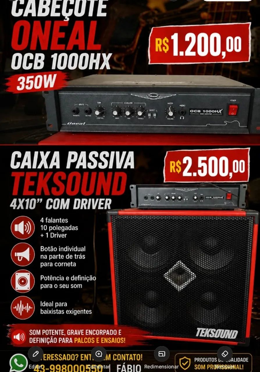 Cabeçote ocb 1000Hx oneal