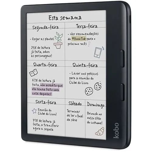 Kobo Libra Colour Preto + Capa Sleepcover Novos Originais Lacrados