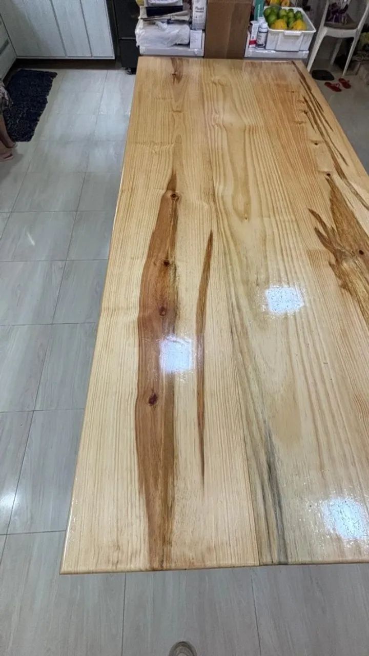 Mesa de jantar de madeira - Foto 3