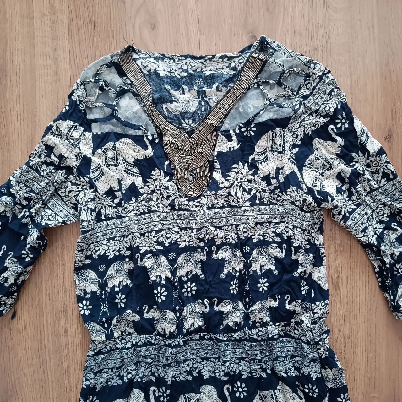 Vestido estampado boho tamanho P Feminino - Foto 2