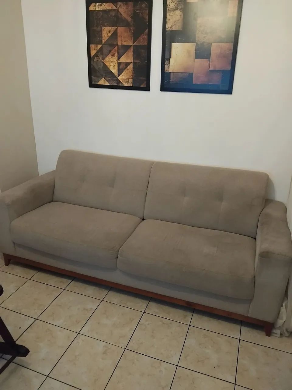 Sofá  só precisa de uma lavagem a seco