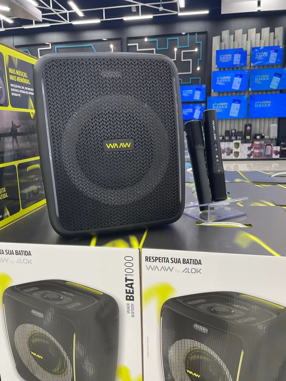Caixa de som alok + 2 microfone Bluetooth 