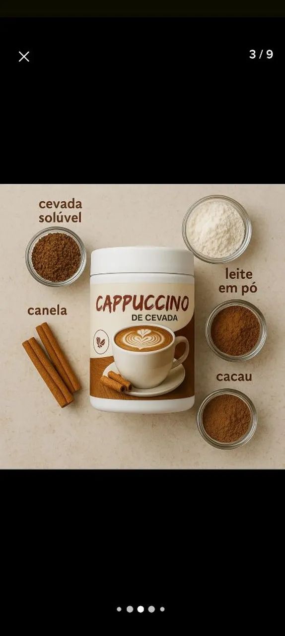 Cappuccino de cevada sem cafeína  - Foto 3