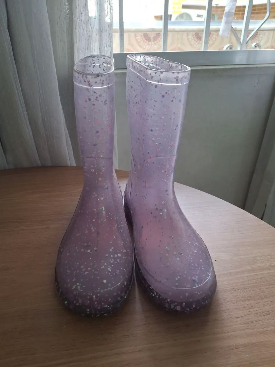 Bota infantil chuva com luzes