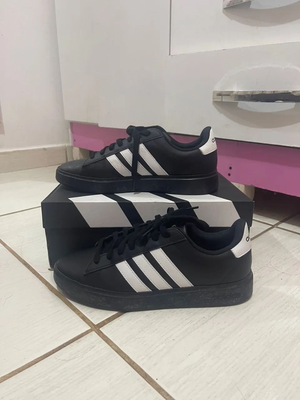 Tênis Adidas Grand Court 2.0 Feminino - Preto - Calçados