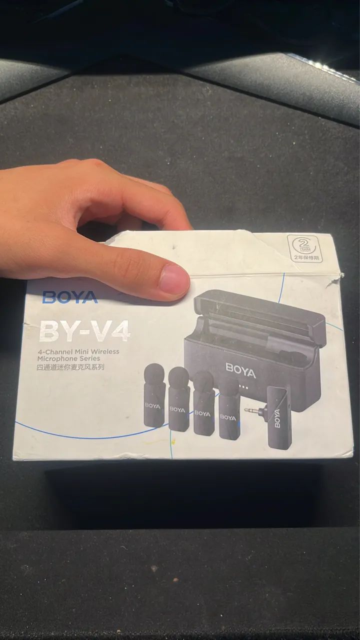 BOYA Microfone de lapela sem fio BY-V4U