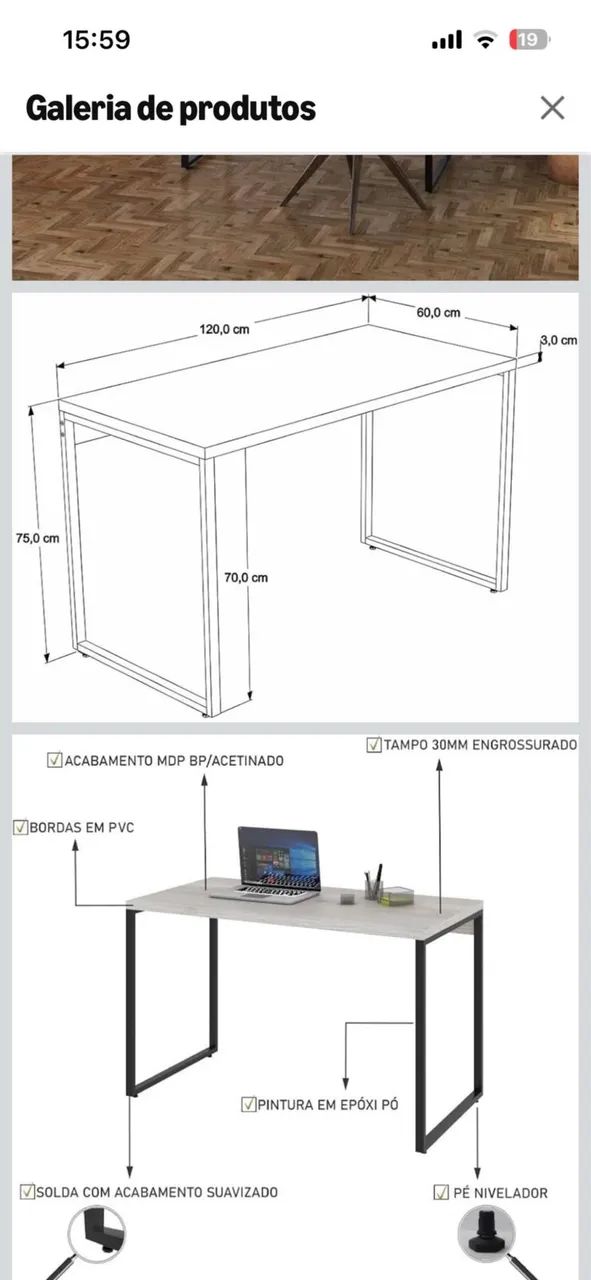 Mesa para escritório  - Foto 3