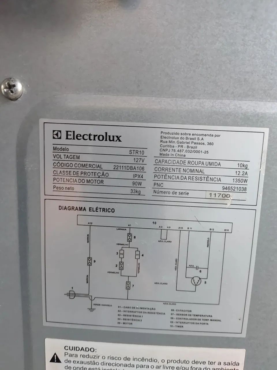 Secadoura de roupas 10 kg Electrolux  - Foto 4