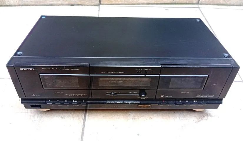 Stereo Double Tape Deck Fortex Dc-3088 - Funcionando - Foto 2