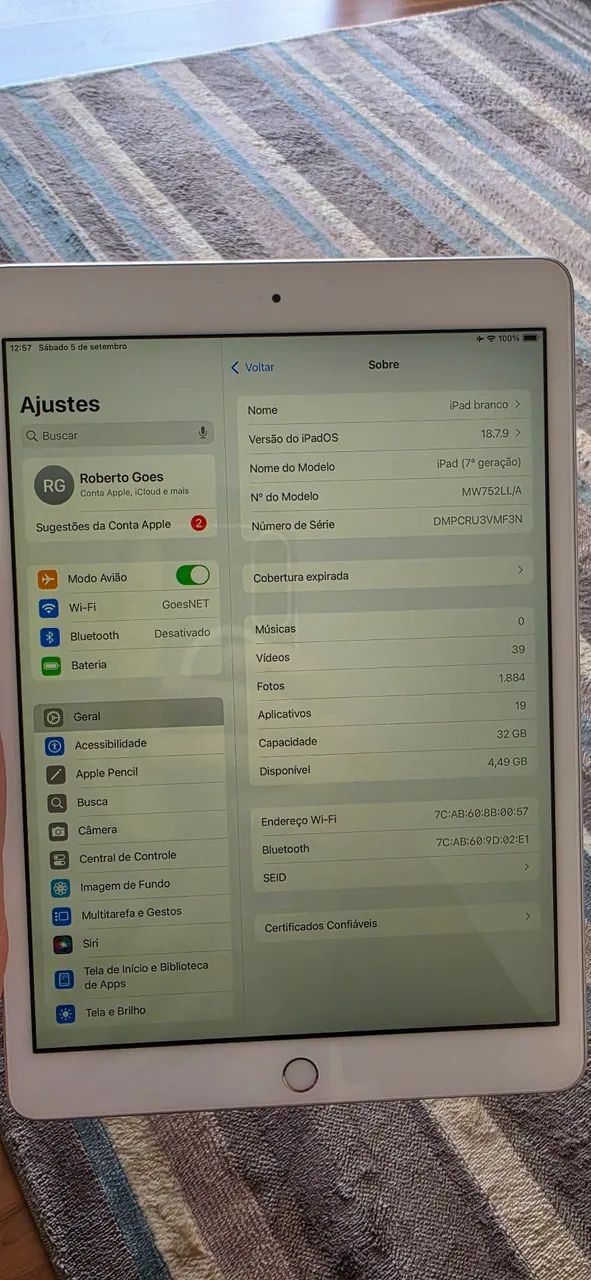 iPad 7ª Geração 32GB - IMPECÁVEL - Foto 2