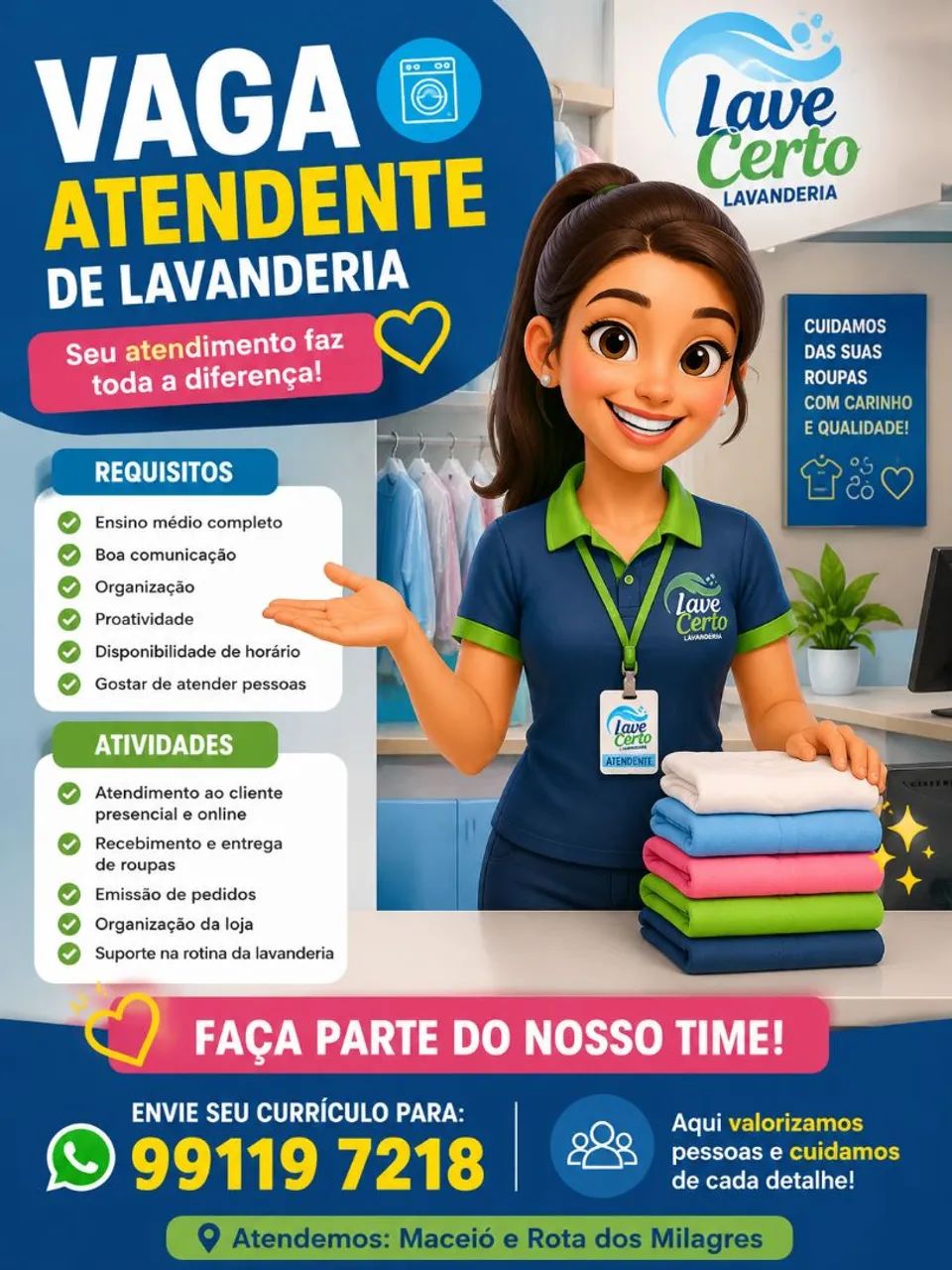Atendente de lavanderia 