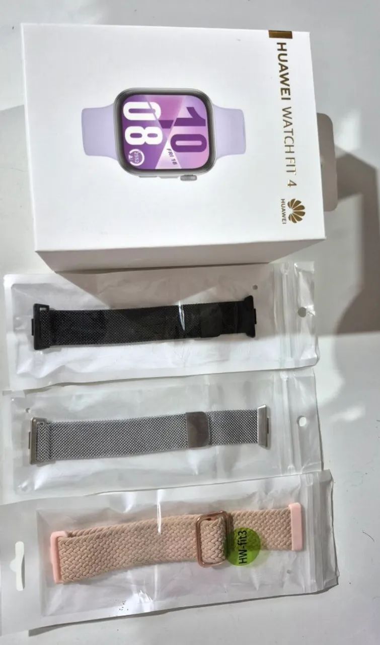 Smartwatch Huawei Fit 4 + película + 3 pulseiras - Foto 3